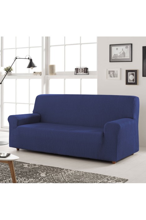 Funda sofá elástica Berta azul