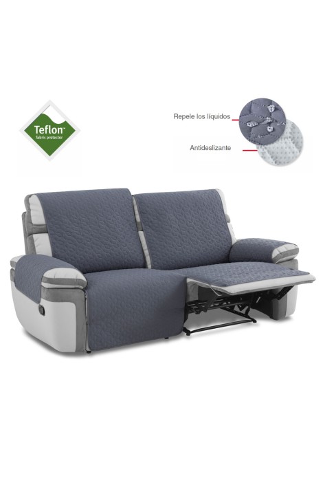 Cubre sofá relax impermeable 2/3 plazas gris