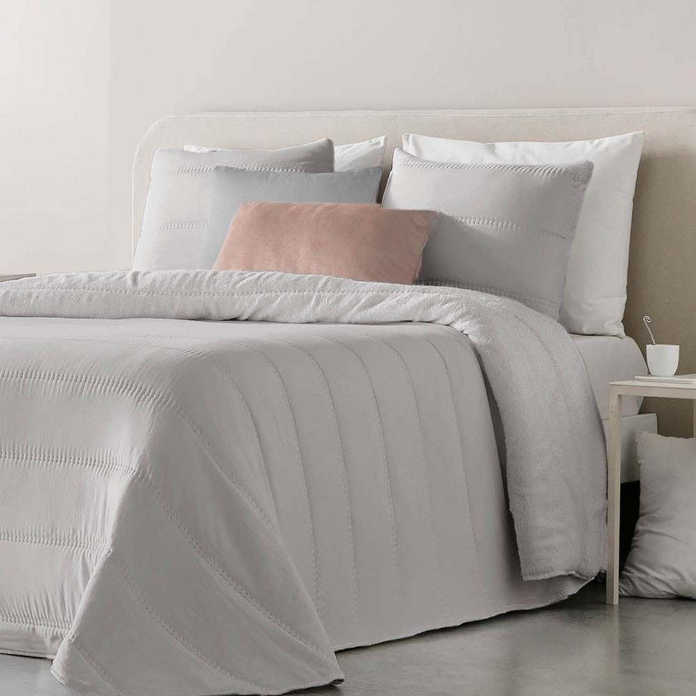 Edredón Comforter Sherpa Hermes 250 grs gris