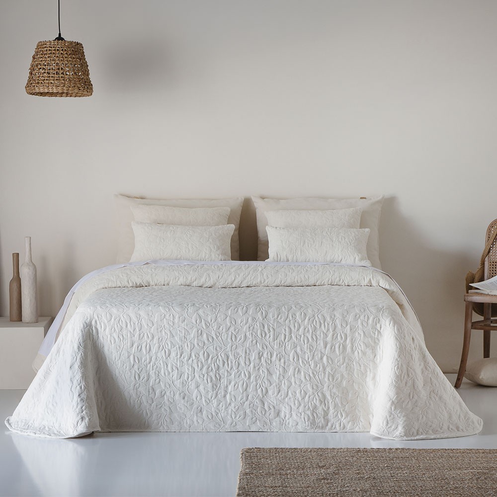 Colcha Verano de tejido Jacquard Claira natural