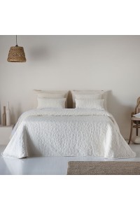 Colcha Verano de tejido Jacquard Claira natural