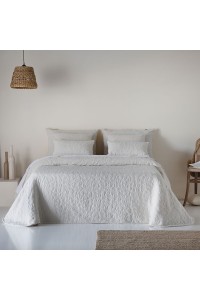 Colcha Verano de tejido Jacquard Claira plata